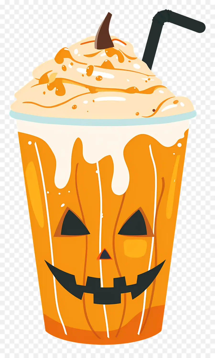 Susu Kocok Halloween，Minuman Labu PNG