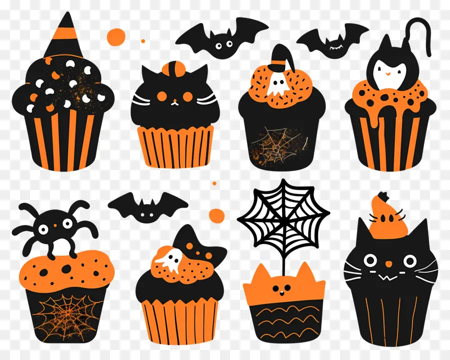 Kue Mangkuk Halloween，Kucing PNG