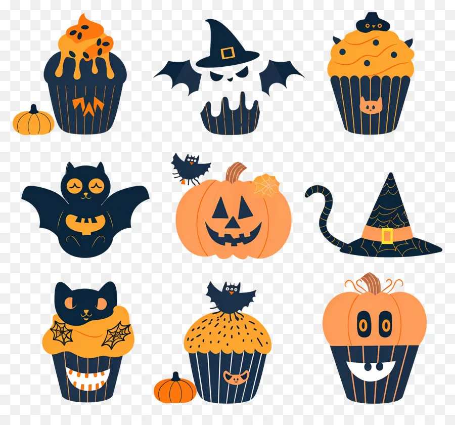 Kue Mangkuk Halloween，Kucing PNG