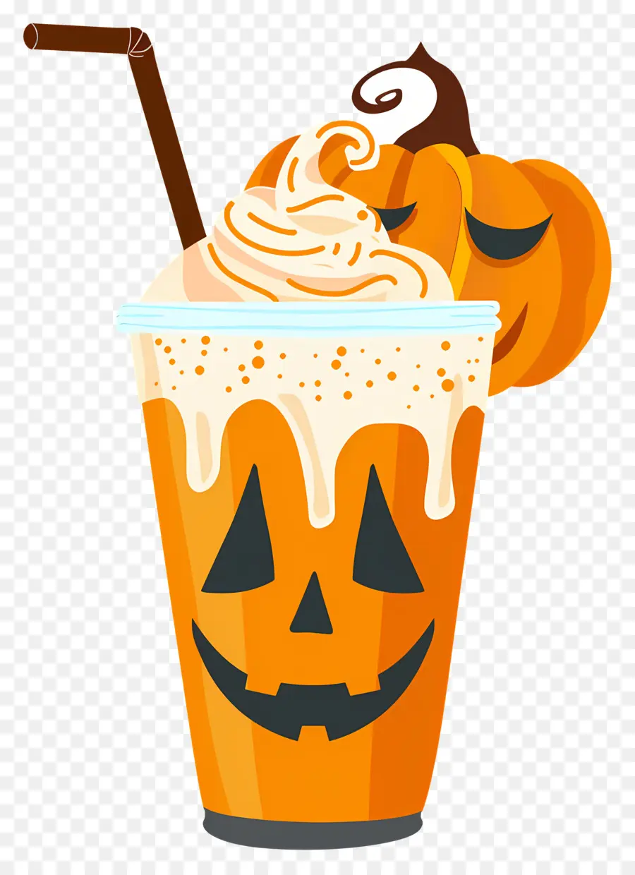 Susu Kocok Halloween，Latte Labu PNG