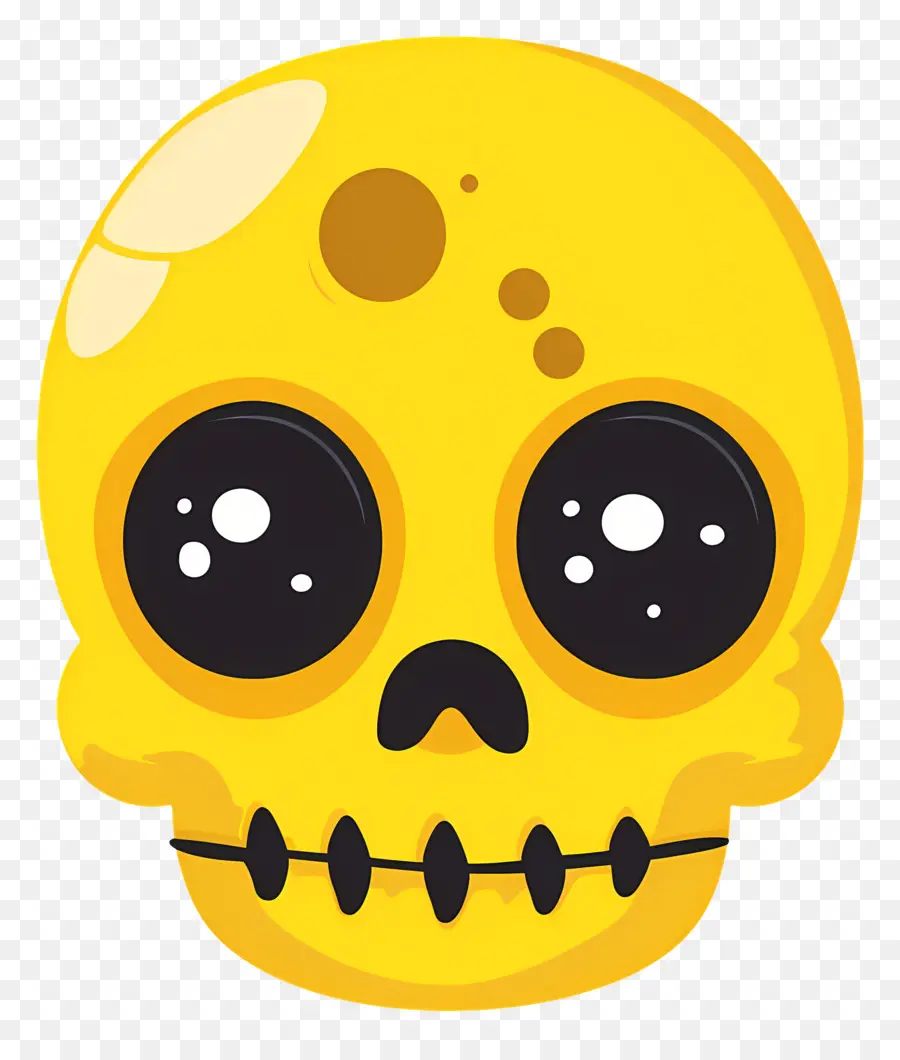 Tengkorak Halloween，Tengkorak Kuning PNG