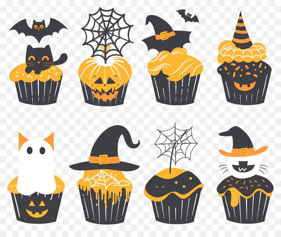 Kue Mangkuk Halloween，Kucing PNG