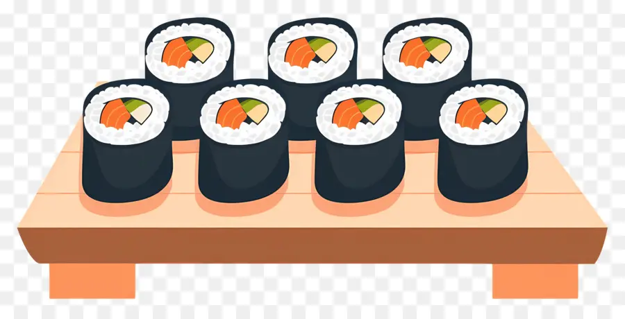 Sushi Gulung，Piring Sushi PNG