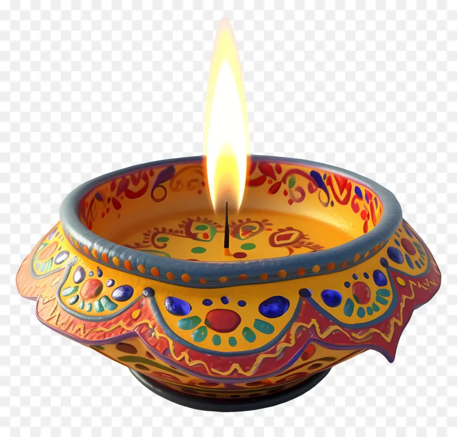 Lilin Diwali，Lilin Bunga PNG