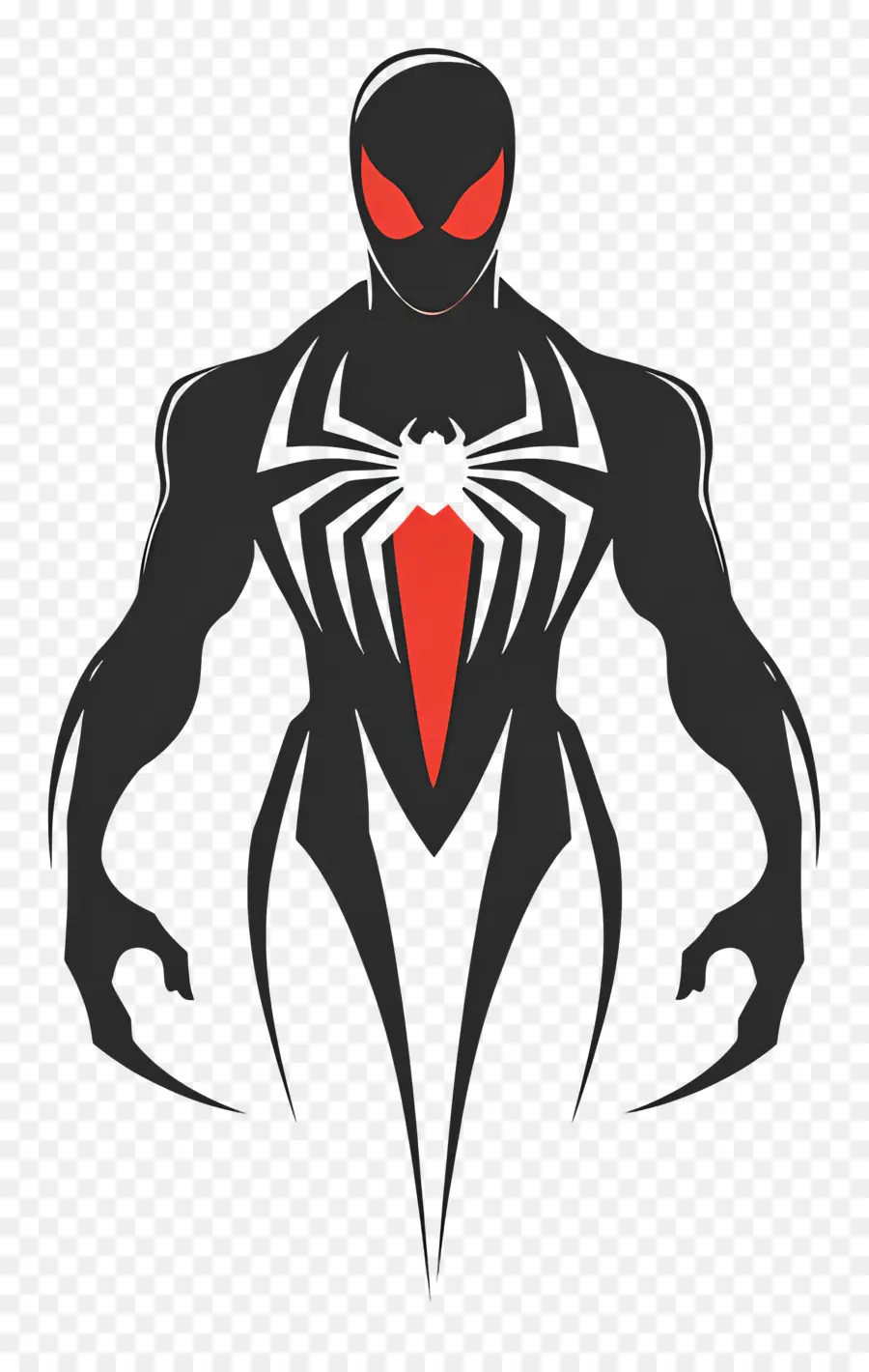 Spider Man Berdiri，Siluet Spider Man Hitam PNG