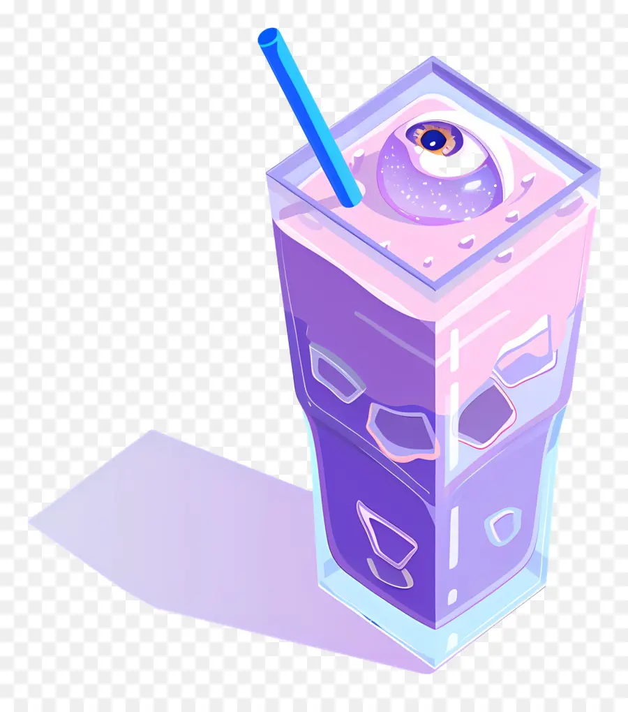 Minuman Halloween，Milkshake Bola Mata Violet PNG