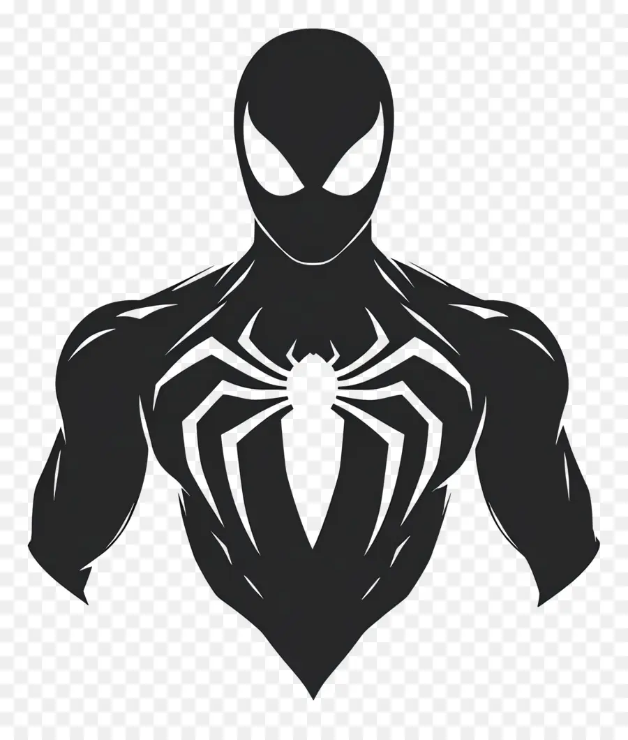 Spider Man Berdiri，Siluet Spider Man Hitam PNG