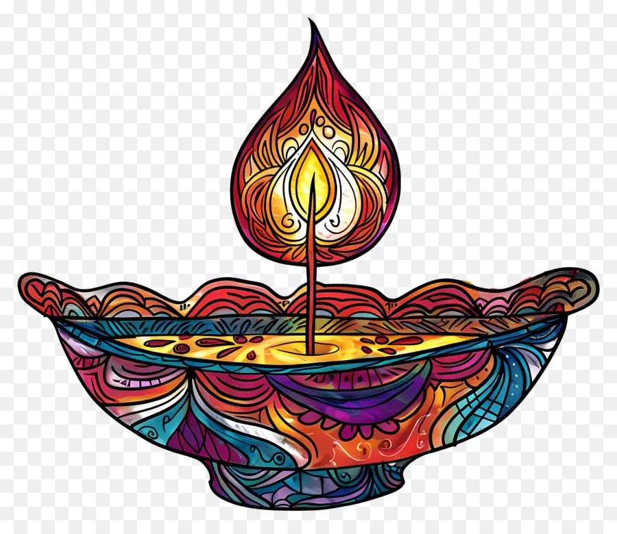 Diwali Diya，Diya Artistik PNG