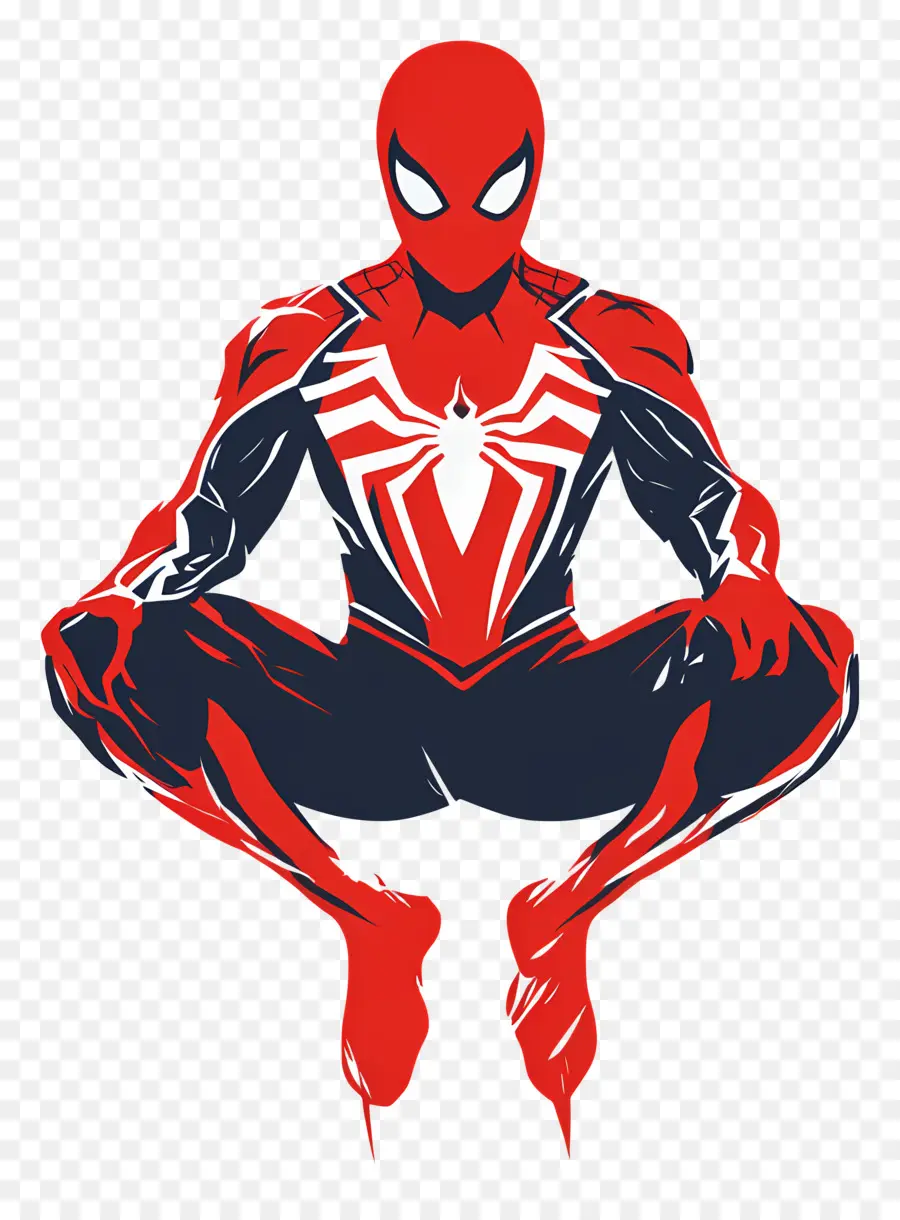 Spider Man Berdiri，Spider Man Sedang Duduk PNG