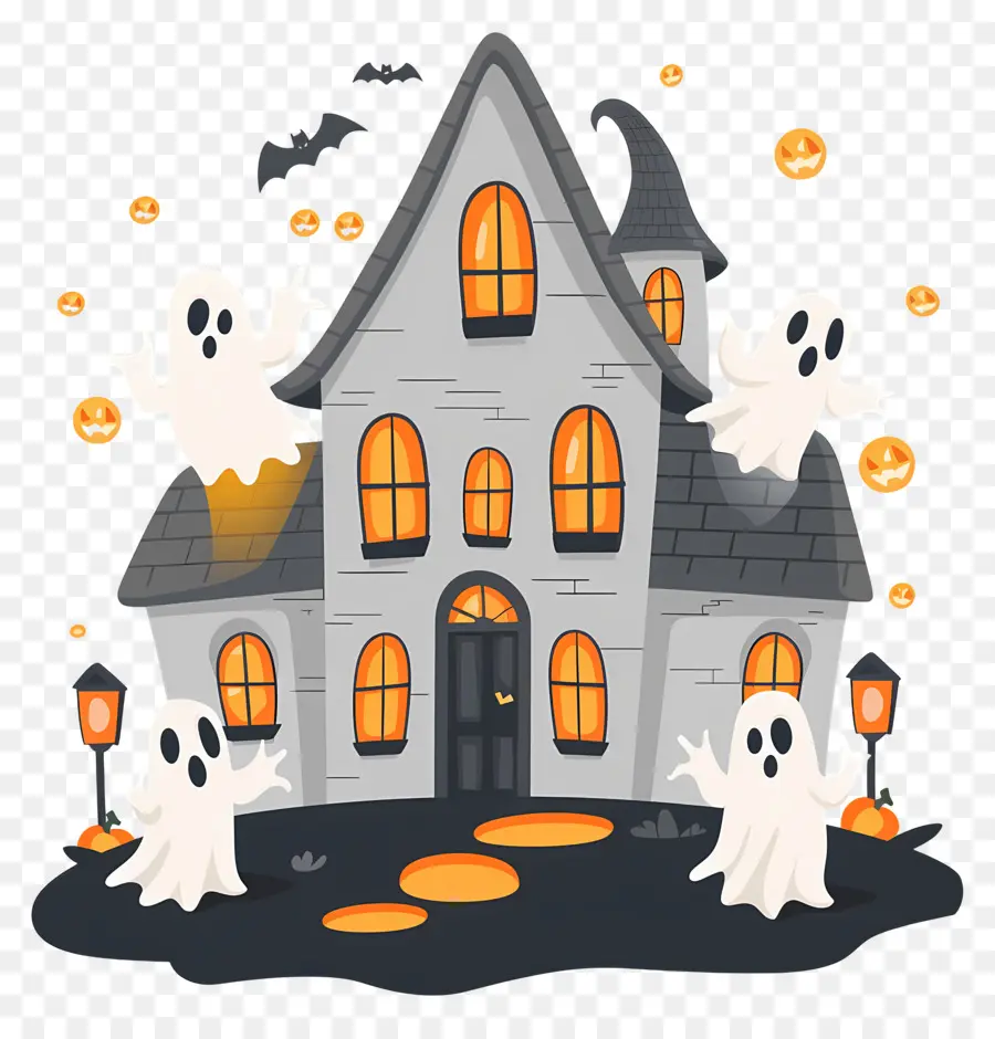 Kota Halloween，Rumah Berhantu PNG