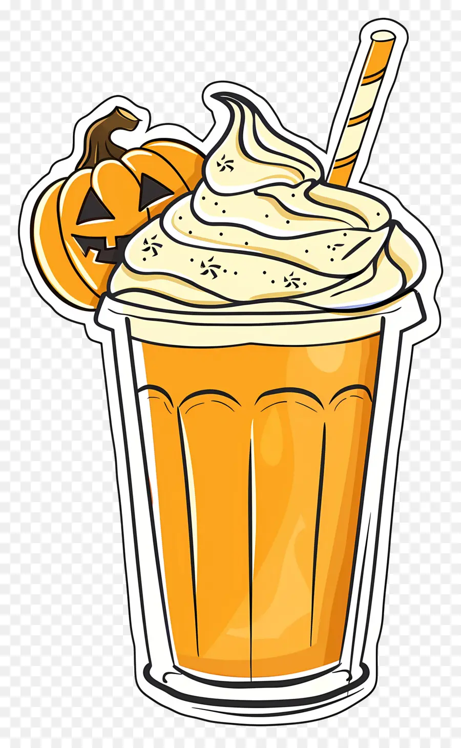 Susu Kocok Halloween，Milkshake Labu PNG