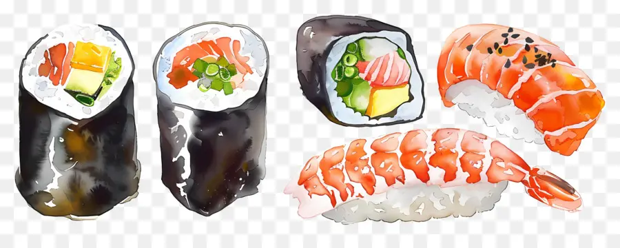 Sushi Cat Air，Sushi Gulung PNG