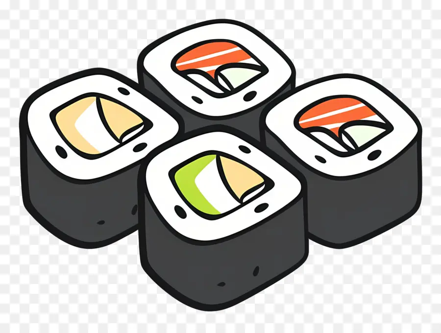 Sushi Yang Lucu，Sushi Gulung PNG