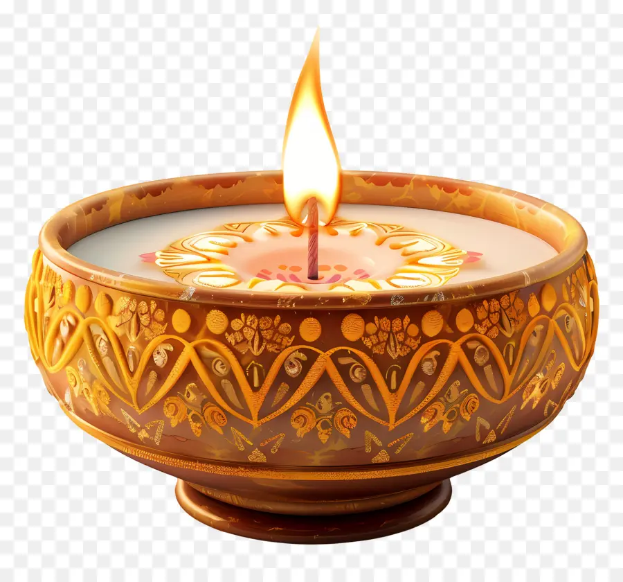 Lilin Diwali，Lilin Bunga PNG