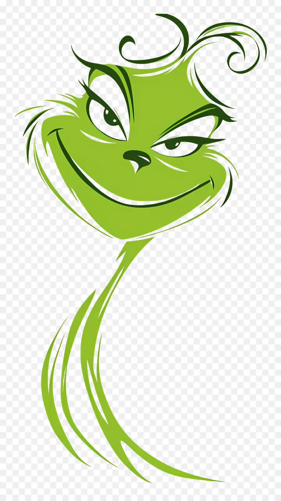 Menggertak，Wajah Grinch PNG