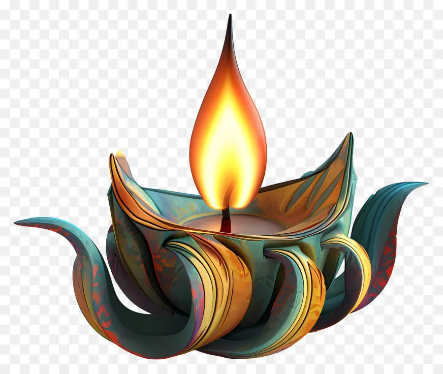 Lilin Diwali，Lilin Dekoratif PNG