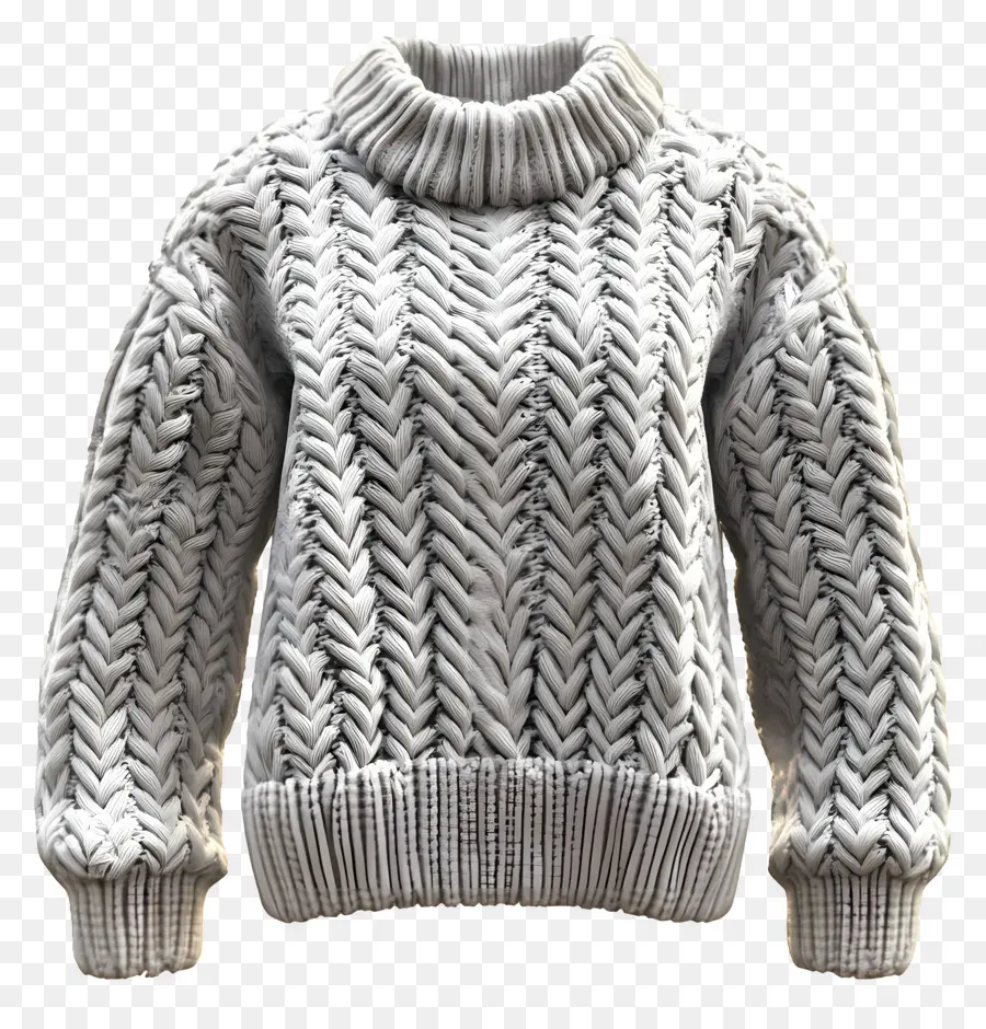 Sweater Tebal，Sweater Rajut Kabel PNG