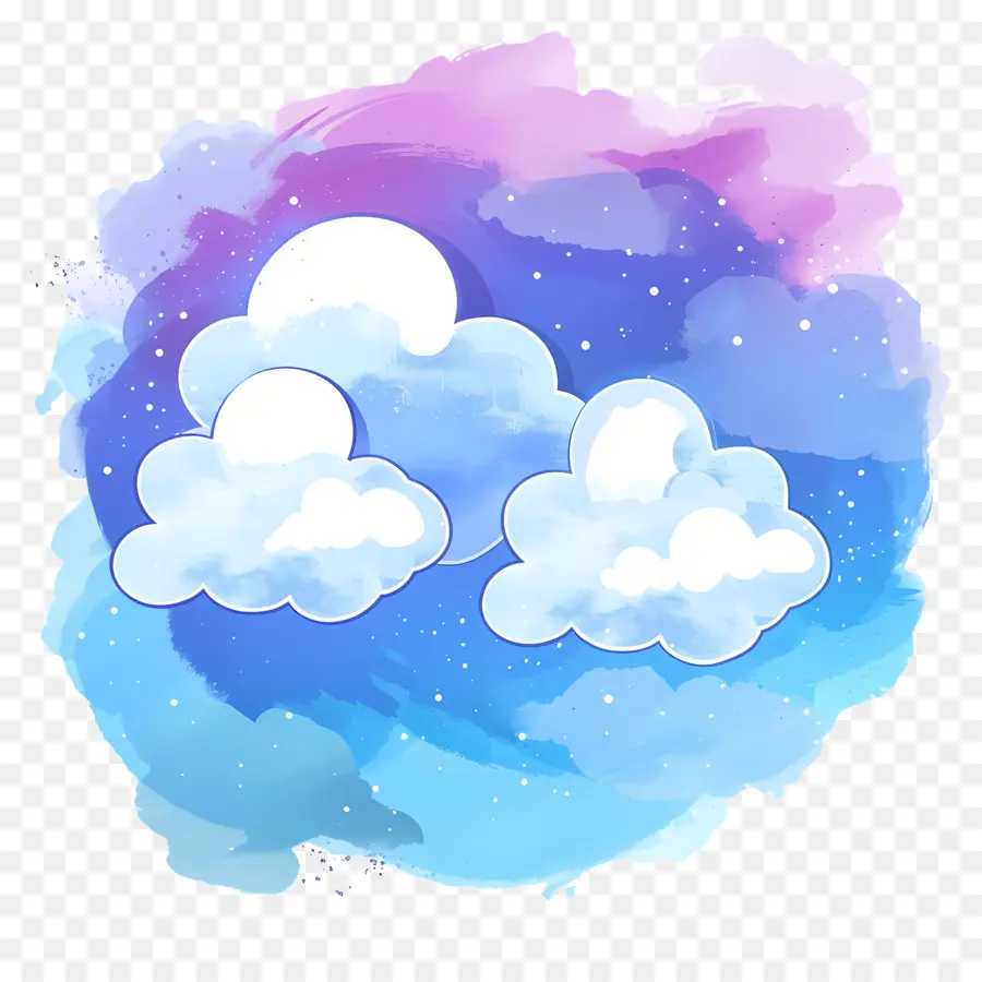 Awan Cat Air，Awan Berwarna Warni PNG