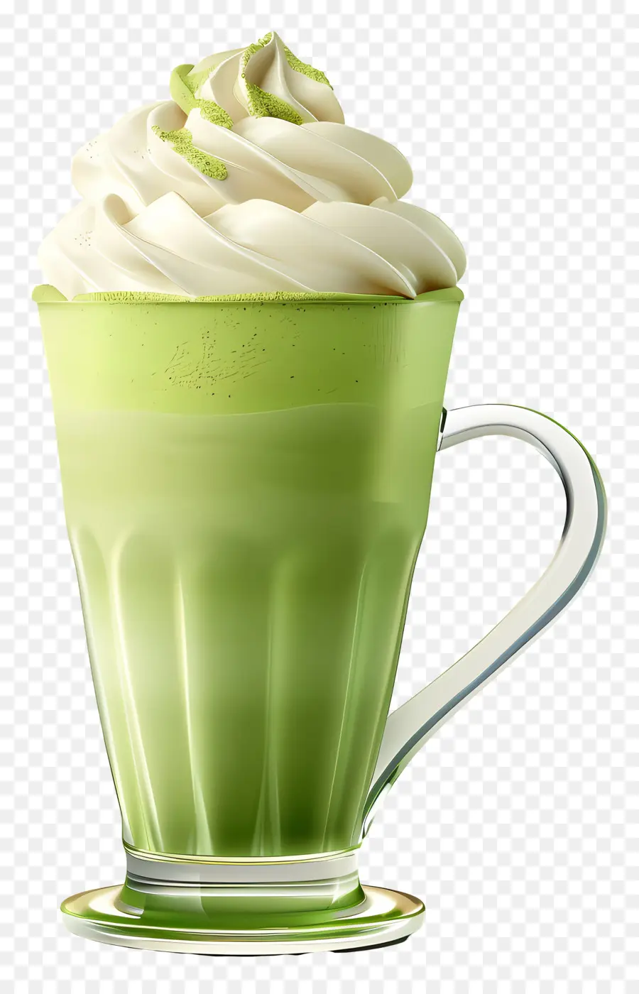 Cocokkan Latte，Gelas Matcha Tinggi PNG