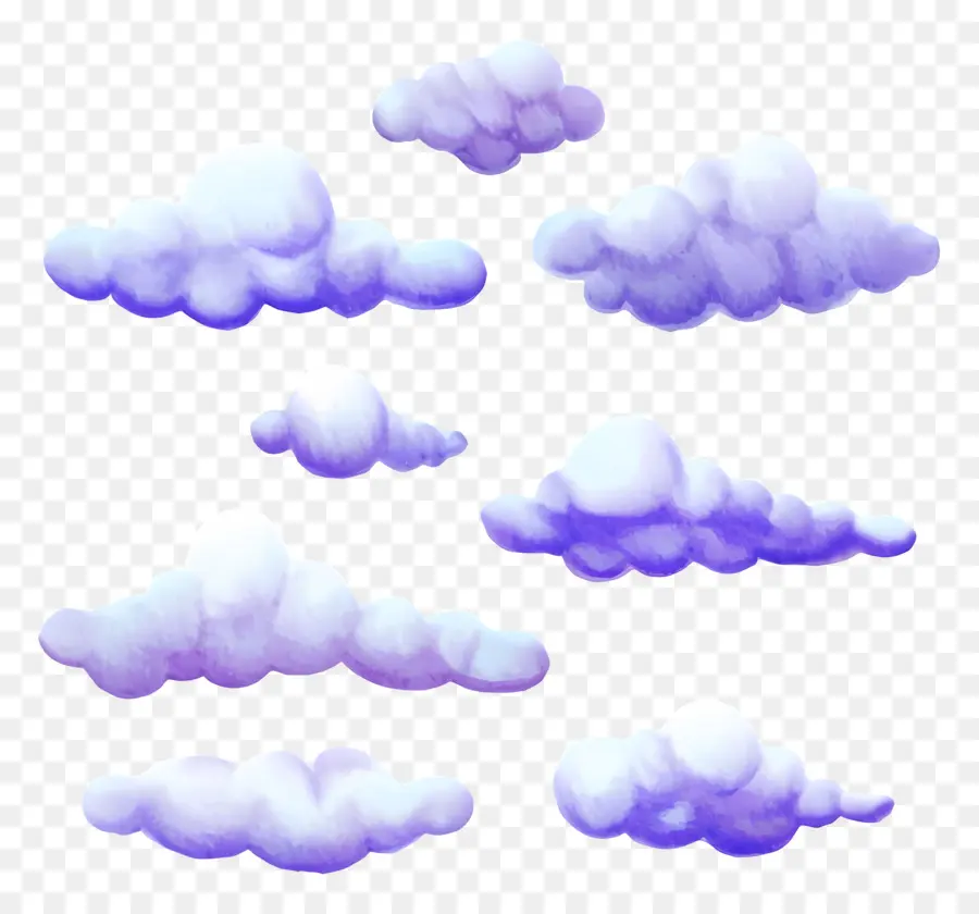 Awan Cat Air，Awan Ungu PNG