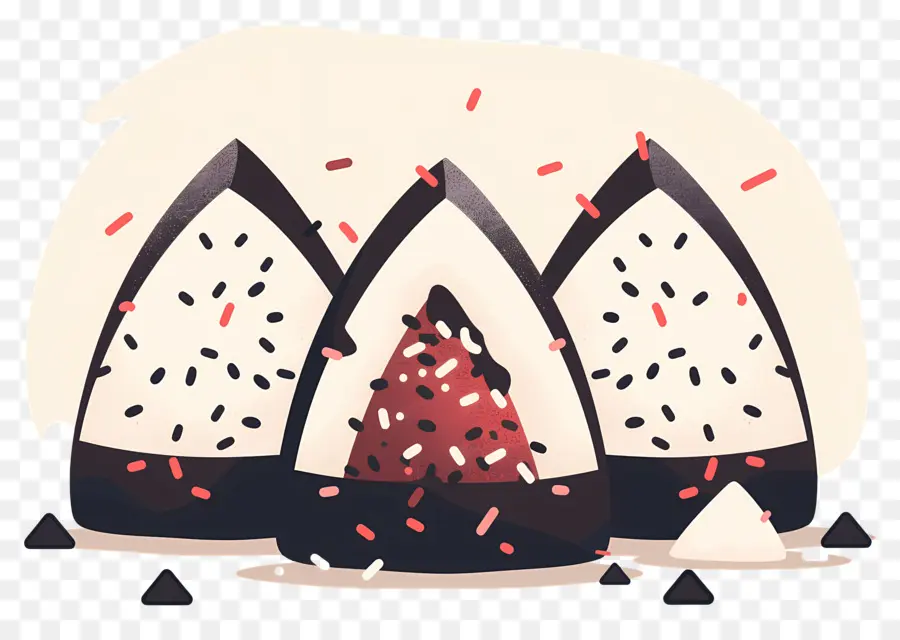 Umeboshi Onigiri，Ilustrasi Onigiri PNG