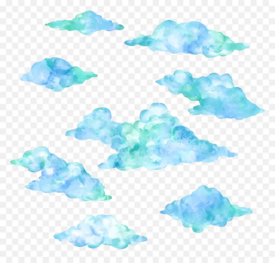 Awan Cat Air，Awan Hijau PNG