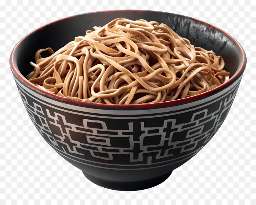 Mie Soba，Mie Di Black Bowl PNG