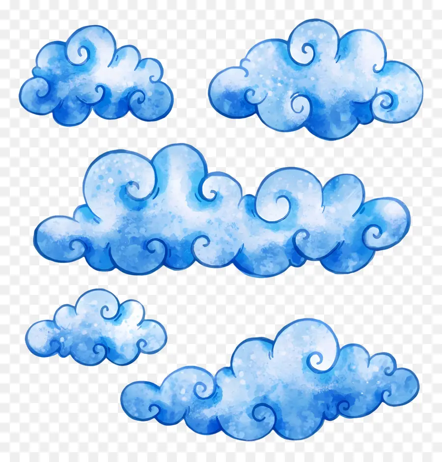 Awan Cat Air，Awan Biru PNG