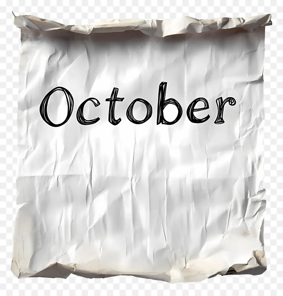 Oktober，Kertas Kusut Oktober PNG