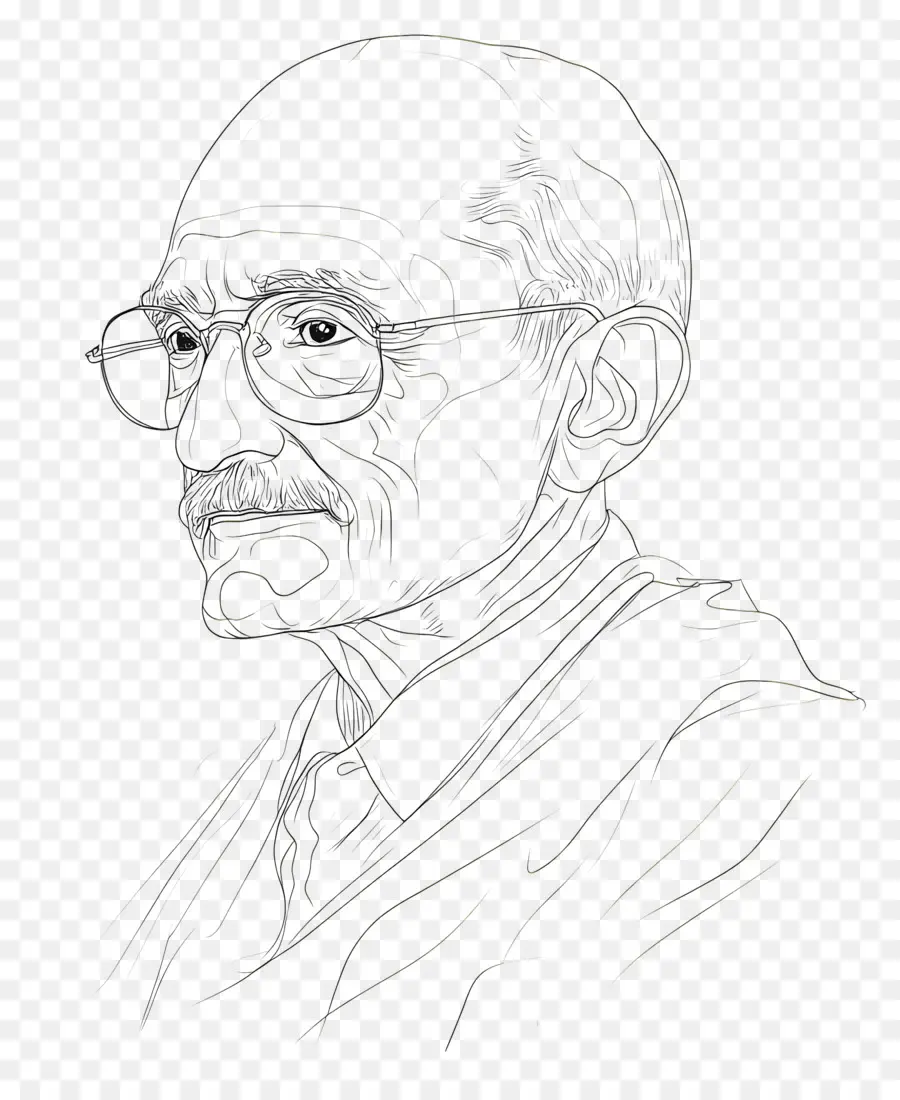 Gandhi，Ilustrasi Seseorang PNG