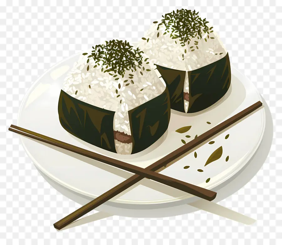 Umeboshi Onigiri，Ilustrasi Onigiri PNG