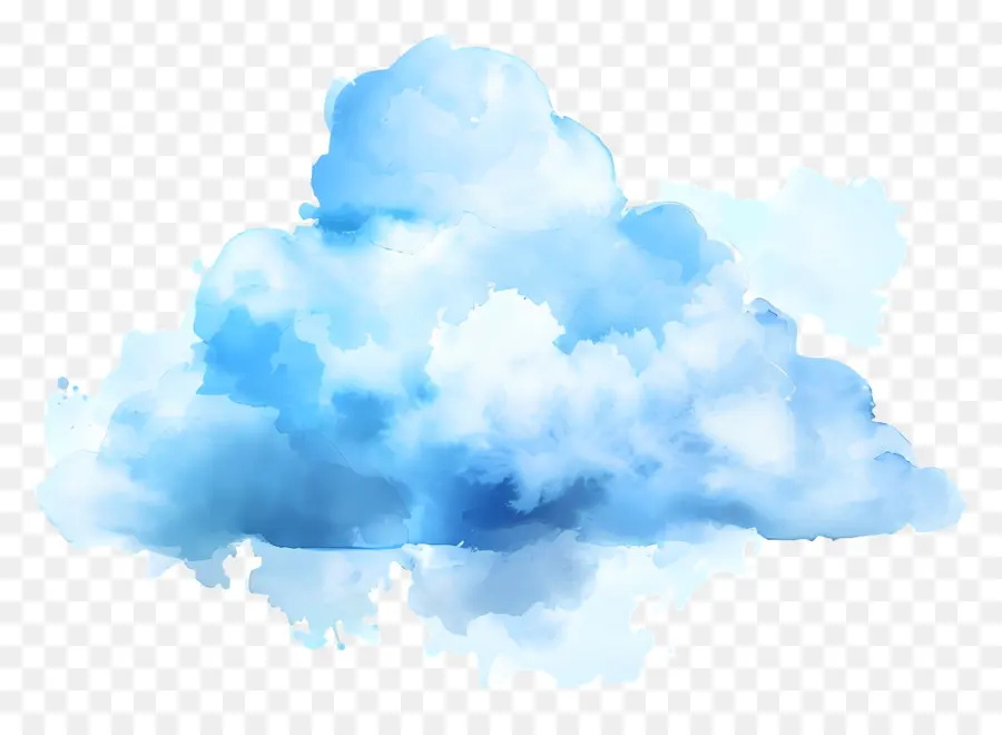 Awan Cat Air，Awan Biru PNG