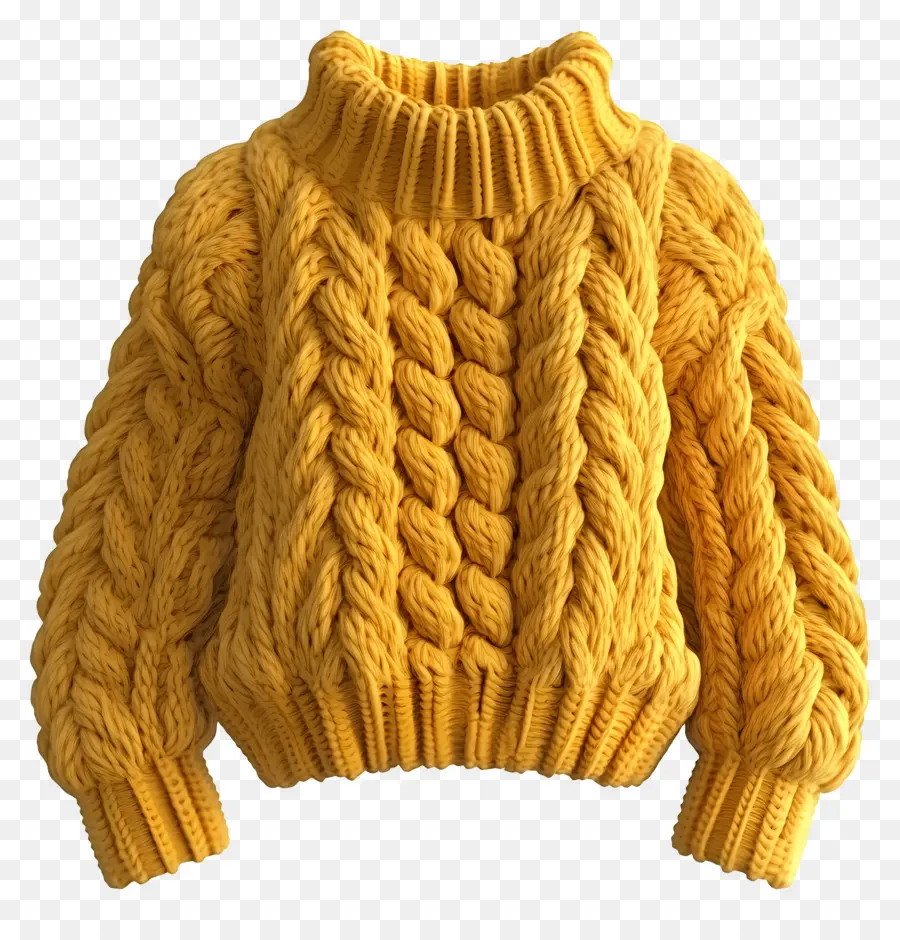 Sweater Tebal，Sweater Kuning PNG