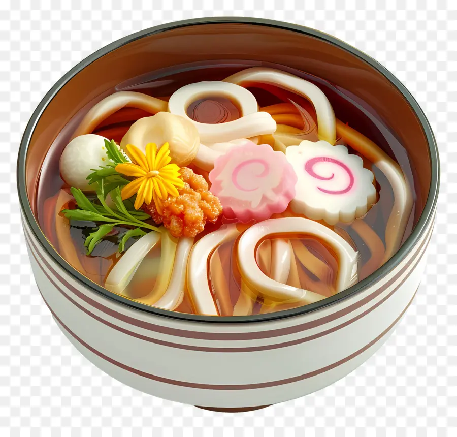 Udon，Udon Dengan Narutomaki PNG