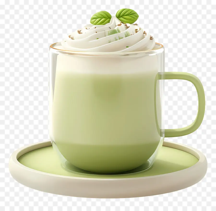 Cocokkan Latte，Matcha Latte Hijau PNG