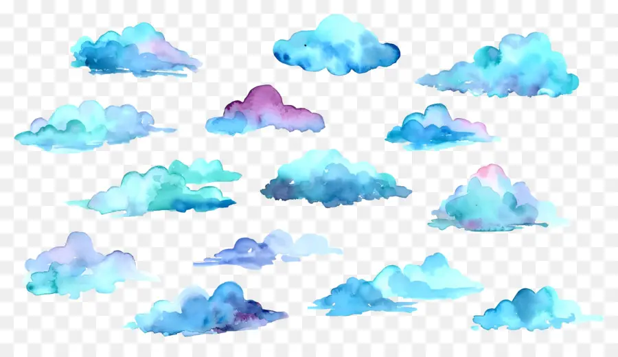 Awan Cat Air，Awan Biru PNG