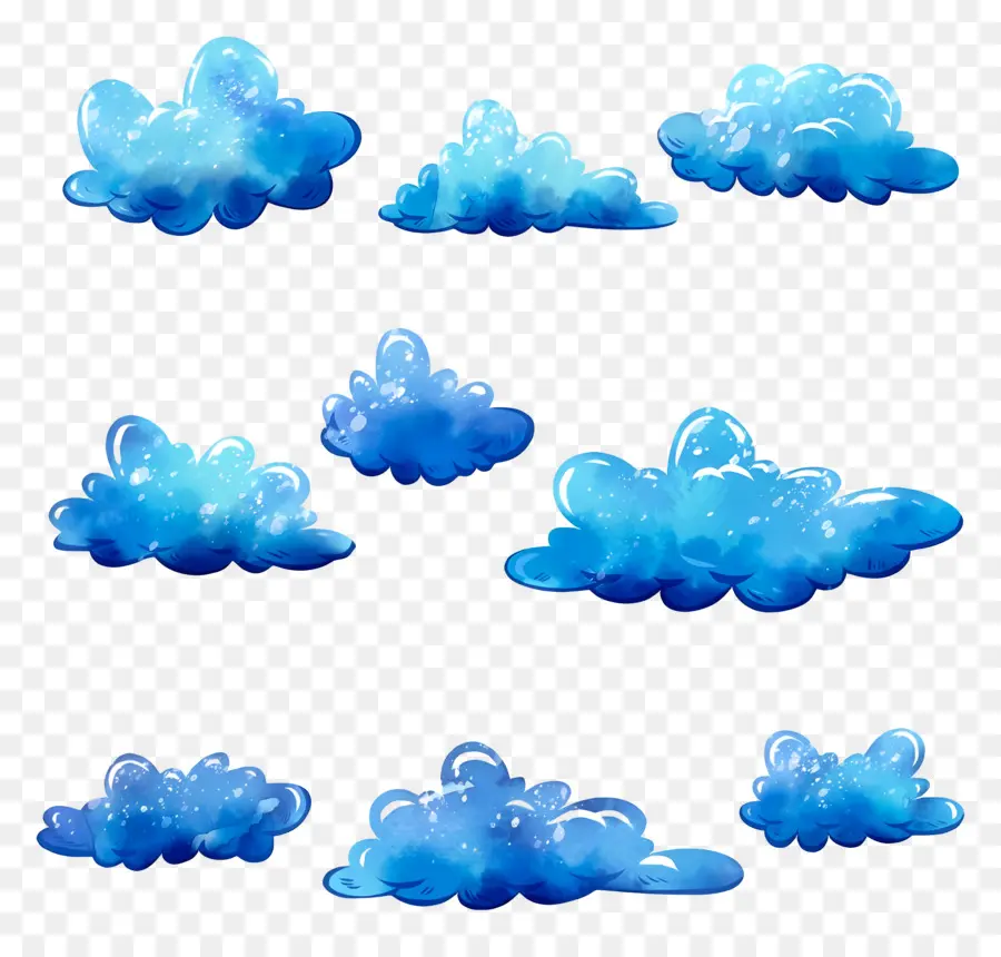 Awan Cat Air，Awan Biru PNG