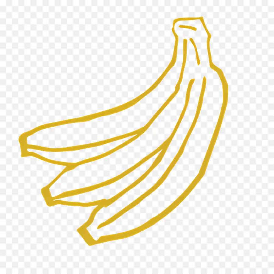 Sketsa Makanan，Pisang Kuning PNG