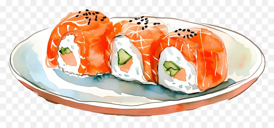 Sushi Gulung，Jepang PNG