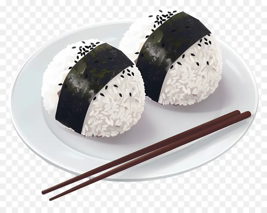 Umeboshi Onigiri，Ilustrasi Onigiri PNG