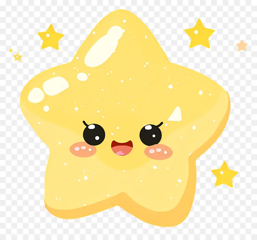 Bintang Kawaii，Bintang Kuning PNG