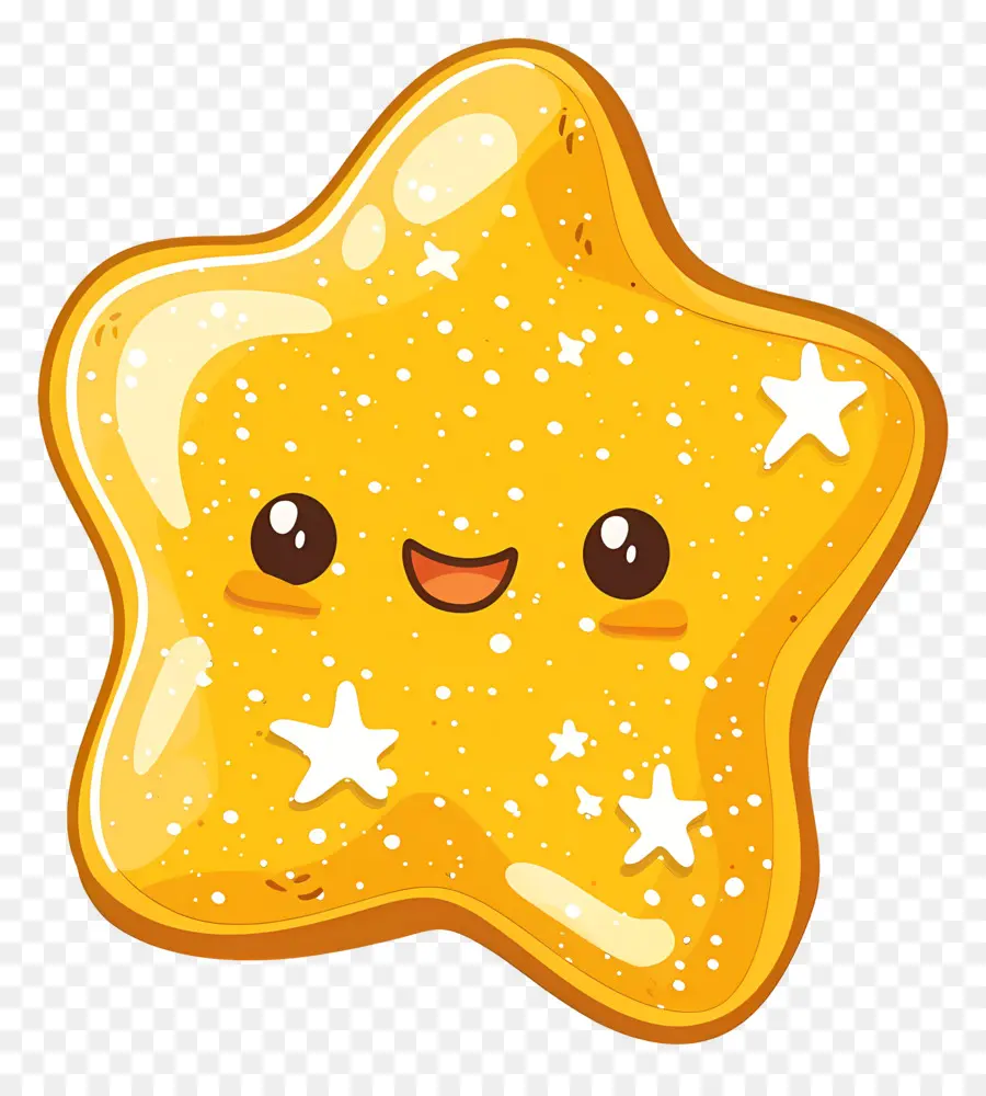 Bintang Kawaii，Bintang Kuning PNG