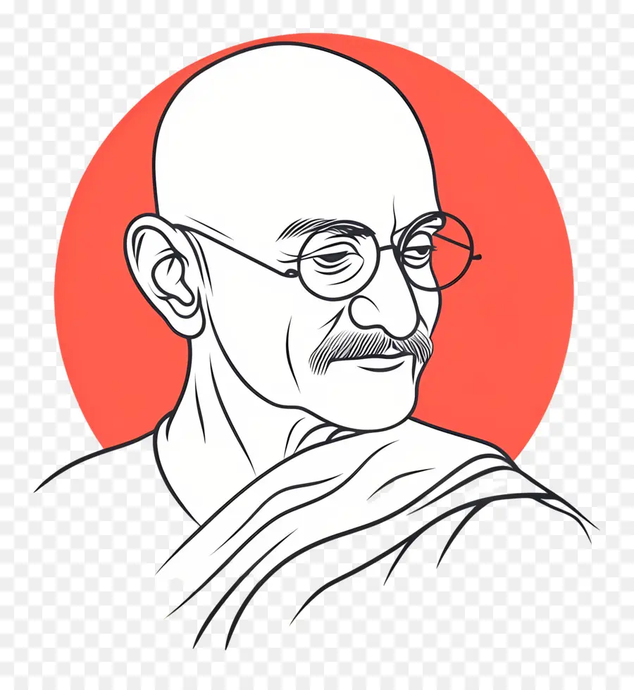 Gandhi，Ilustrasi Seseorang PNG