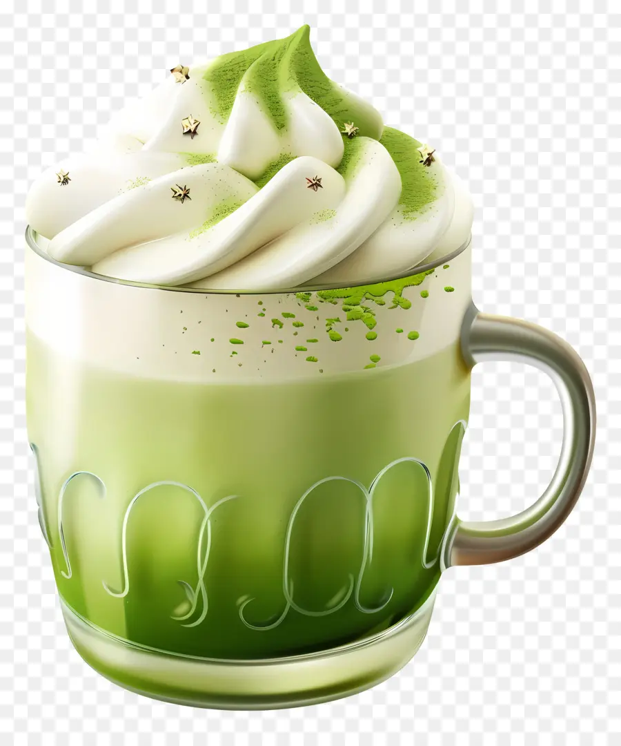 Cocokkan Latte，Mug Matcha Dekoratif PNG