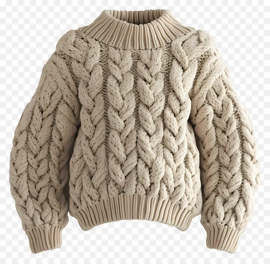 Sweater Tebal，Sweater Rajut Kabel PNG