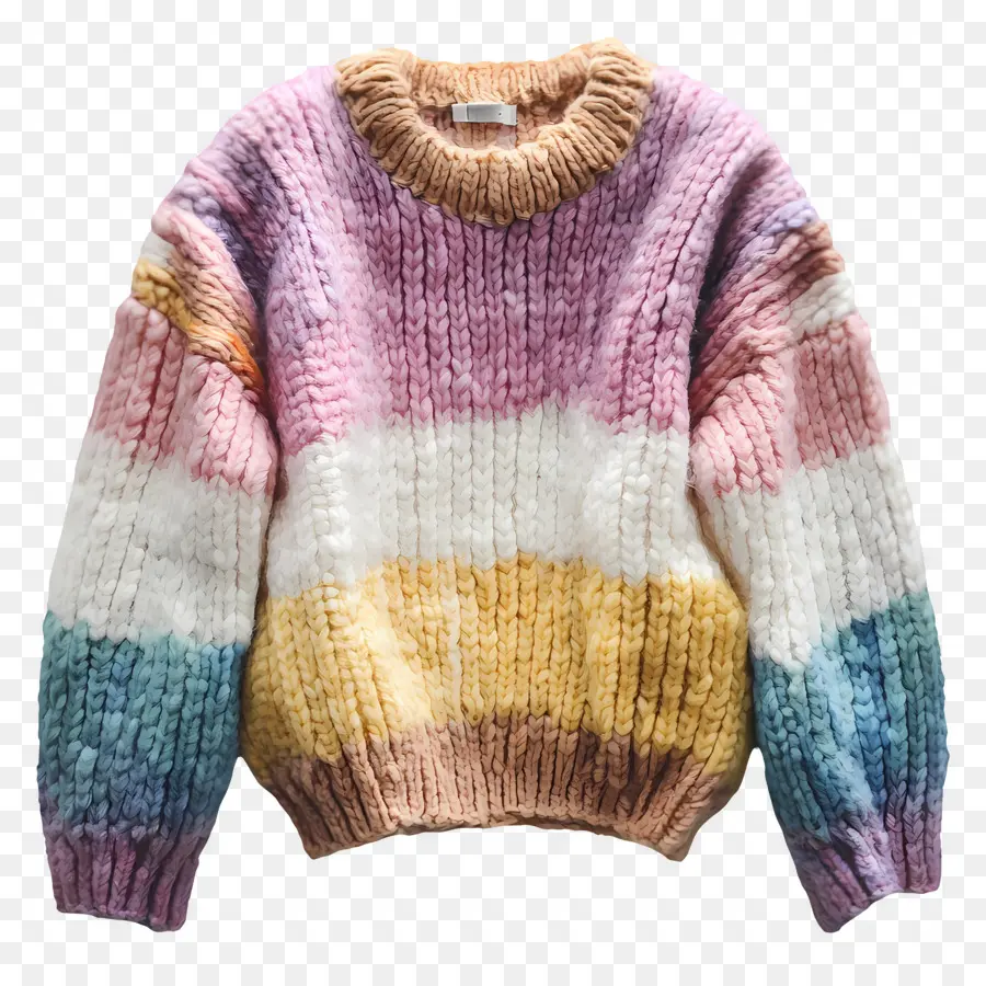 Sweater Tebal，Sweater Berwarna Warni PNG