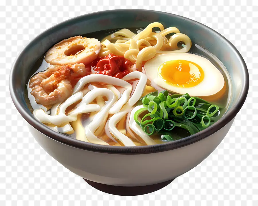 Udon，Udon Dengan Telur PNG