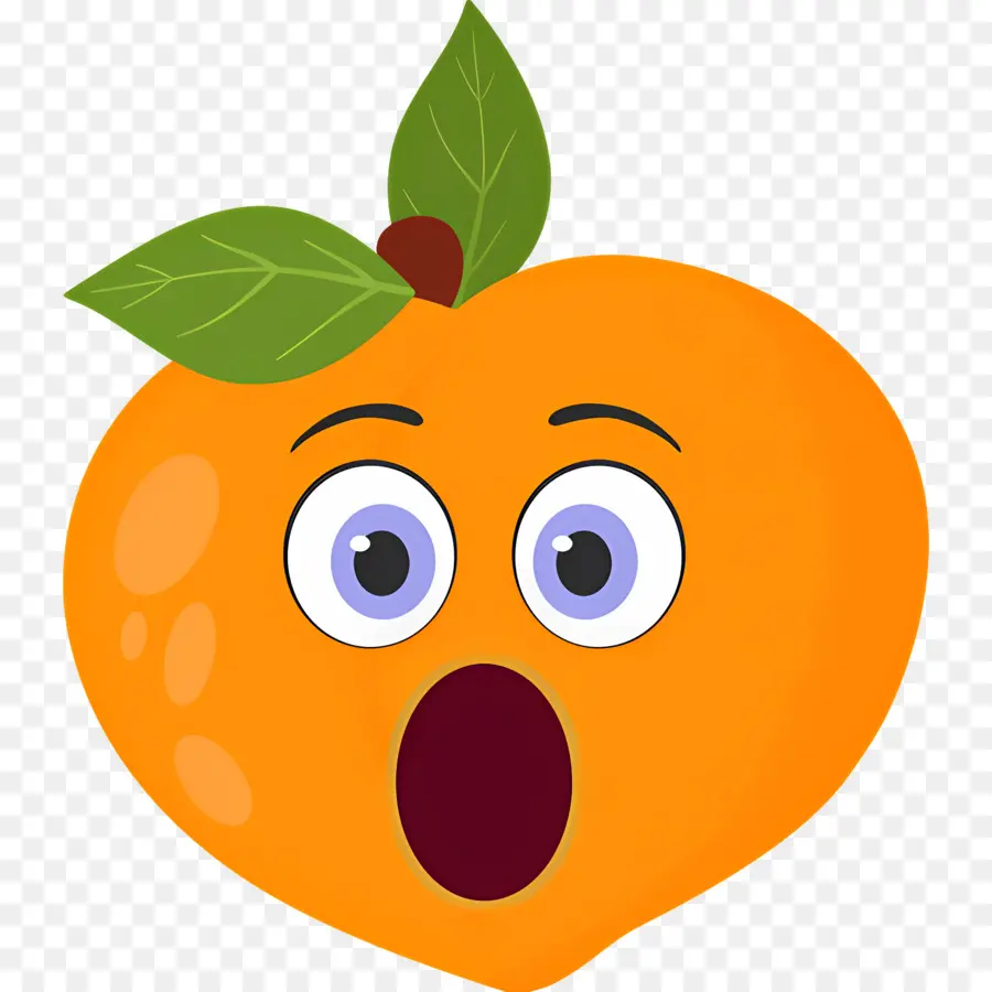 Emoji Buah Persik，Persik Yang Terkejut PNG