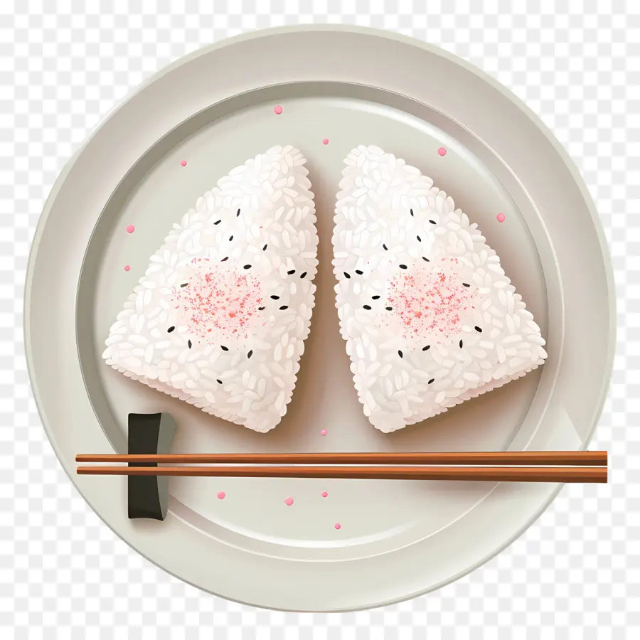 Umeboshi Onigiri，Bola Nasi Segitiga PNG