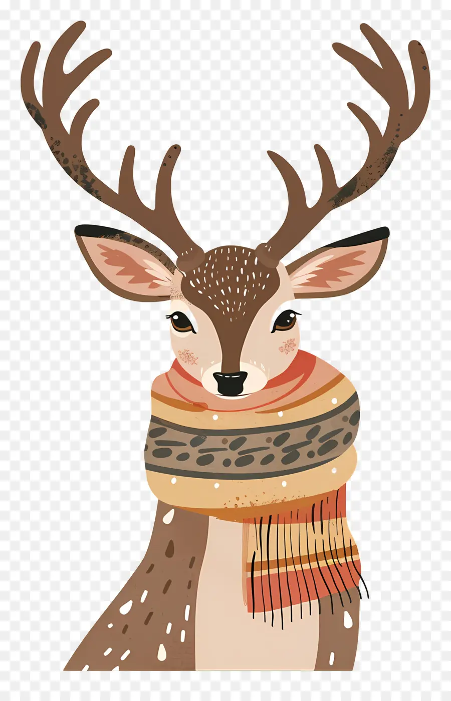 Rusa Natal，Rusa Elegan Dengan Syal PNG